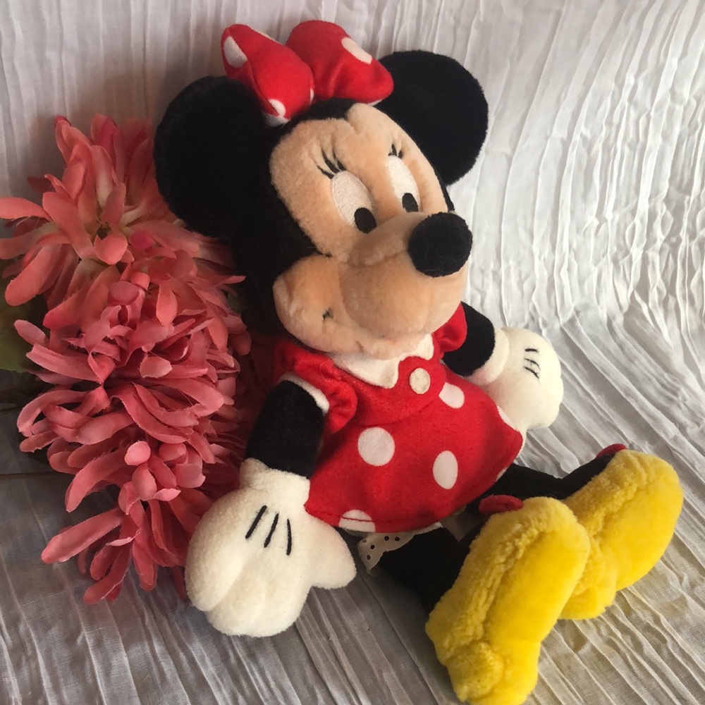 WALT DISNEY WORLD stuffed plush Minnie Mouse & ceramic hot chocolate mug w/spoon - Picture 6 of 12